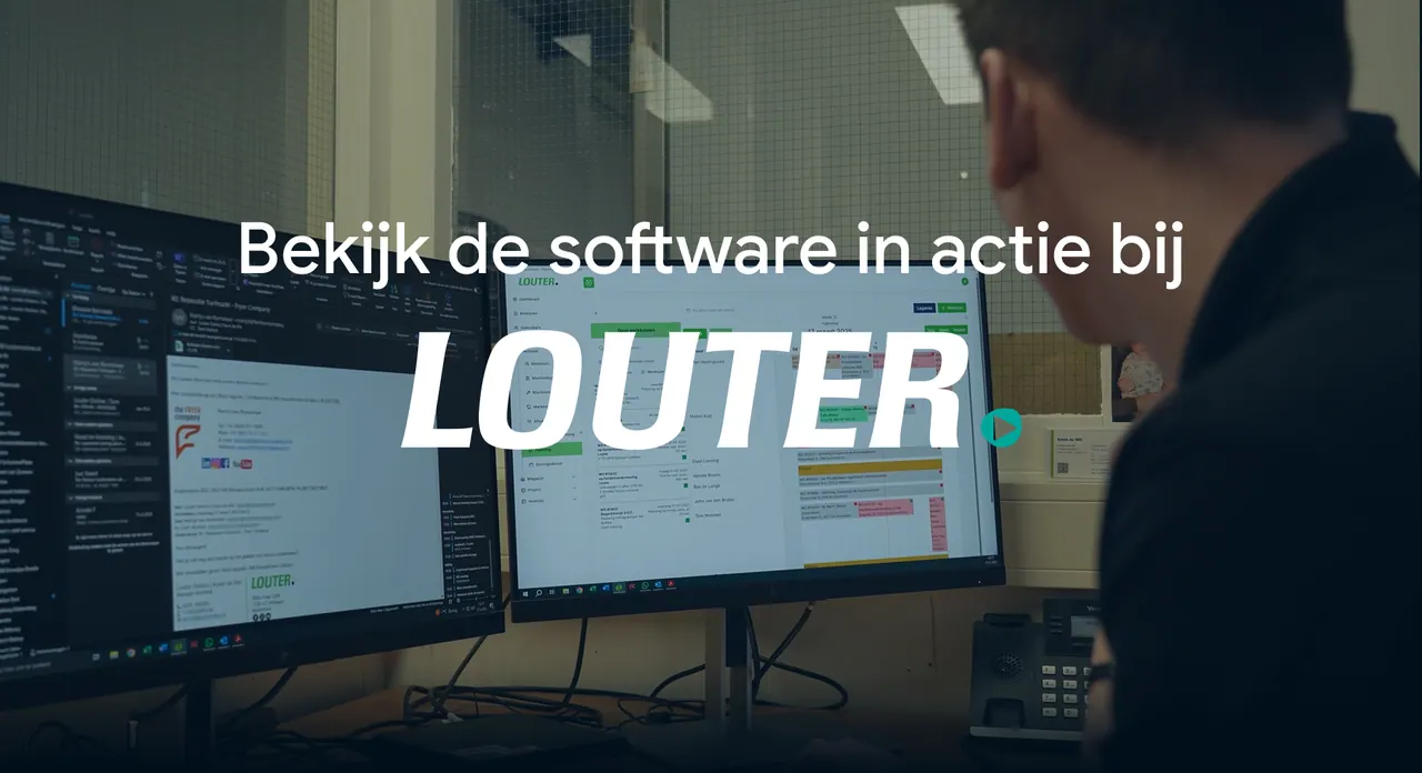 De software van Louter in gebruik op kantoor